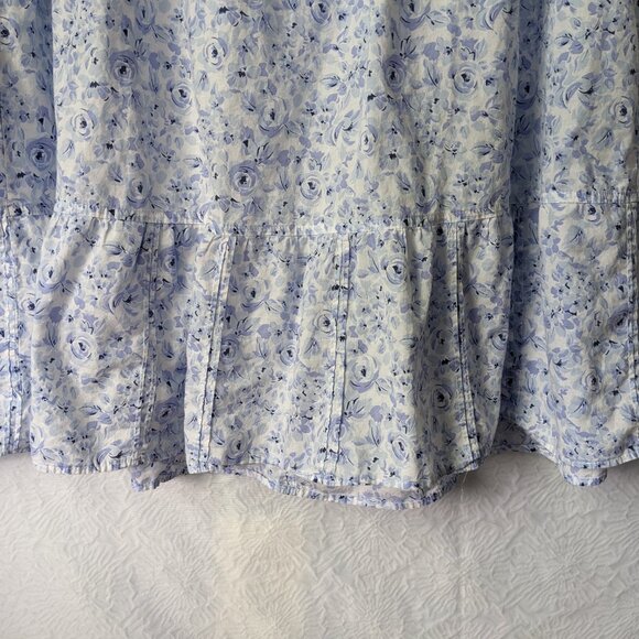 EILEEN WEST Cotton Floral Print Ballet Nightgown Lace Trim Lavender Size Medium - Picture 6 of 9